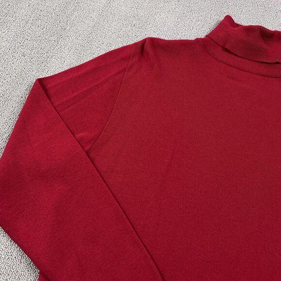 Vintage Le Tigre Sweater Adult Large Red Turtle Neck Sweatshirt Casual Men's - Picture 2 of 15